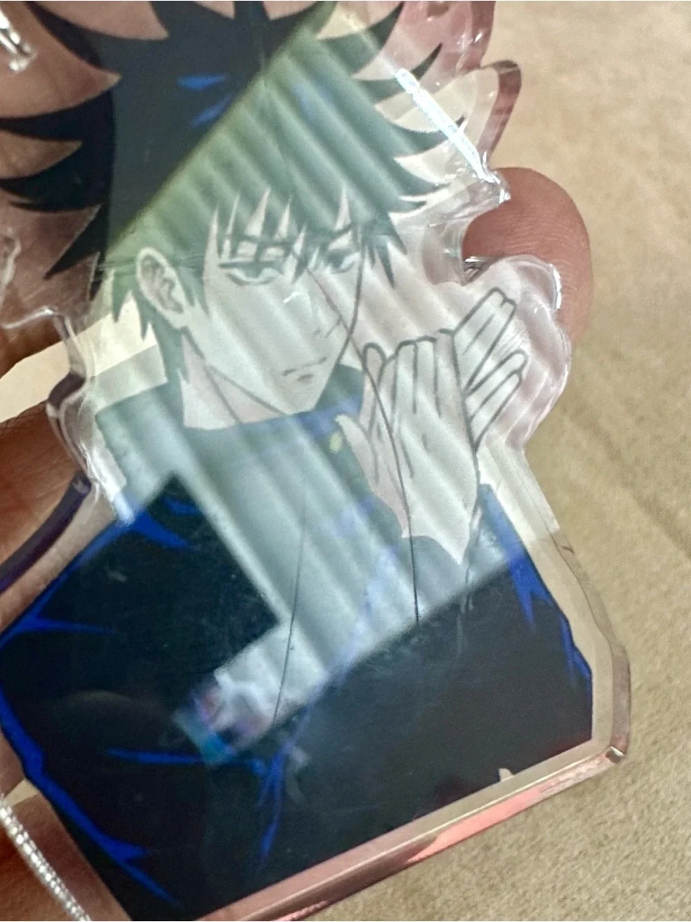 Jujutsu Kaisen Megumi Acrylic Keychain & Gojo Chibi Paper Clip Anime Accessory